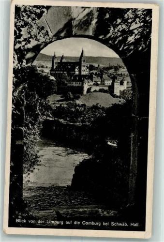 Comburg Blick von der Limpurg auf die Comburg