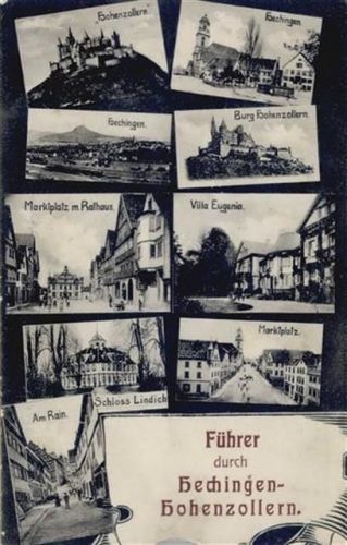 Hechingen Hechingen (7450) Mechanik-Karte mit innenliegendem Heft Führer durch Hechingen-Hohenzollern, Marktplatz, Rathaus, Villa Eugenia, Am Rain, Schloss Lindich, Burg Hohenzollern II (Heft lose)