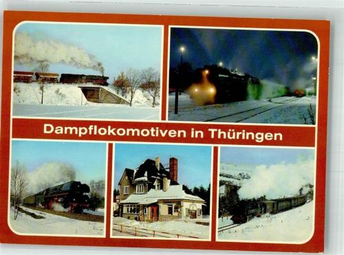 07819 O6712 Triptis Foto AK Eisenbahn Dampflokomotiven in Thüringen Winter