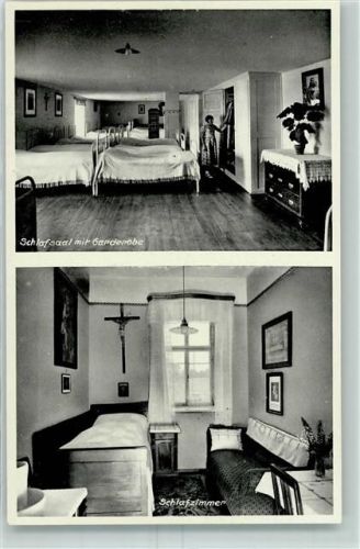 Dießen Mädchen Pensionat der Dominikanerinnen Kloster St Joseph Schlafsaal mit Garderobe Schlafzimmer