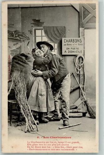 Les Charbonniers Nr. 6 Kohlenhändler Beruf AK