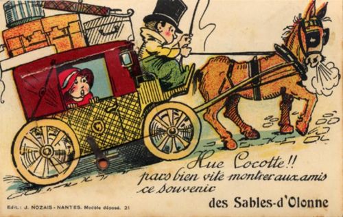 Les Sables-d'Olonne Les Sables-d`Olonne (Frankreich) Leporello, Kutschfahrt bergauf II