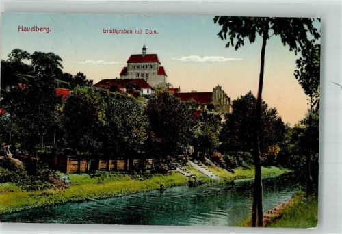 Havelberg 1914 Stadtgraben Dom