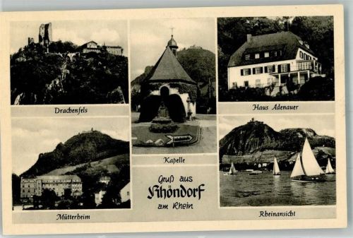Rhöndorf Drachenfels Mütterheim Kapelle Haus Adenauer