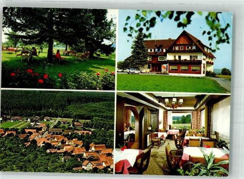 Herzogsweiler Cafe Pension Sonnenschein mit Panorama des Ortes Fotograf Müller