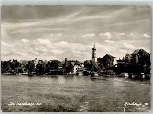 Seeshaupt Panorama des Ortes mit der Pfarrkirche St. Michael Fotograf Angelo Zannantonio