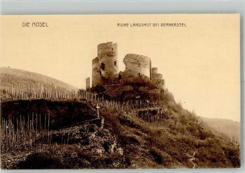 Bernkastel-Kues 1907 Burgruine Landshut Verlag Feist 3136
