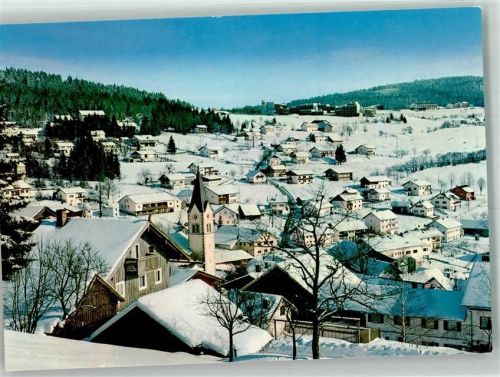 St. Englmar Panorama des Ortes mit Kath. Pfarrkirche St. Englmar Fotograf Fiedler