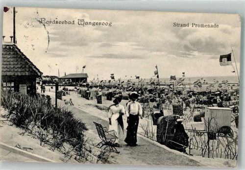 Wangerooge 1911 Promenade Schwimmbad Strand