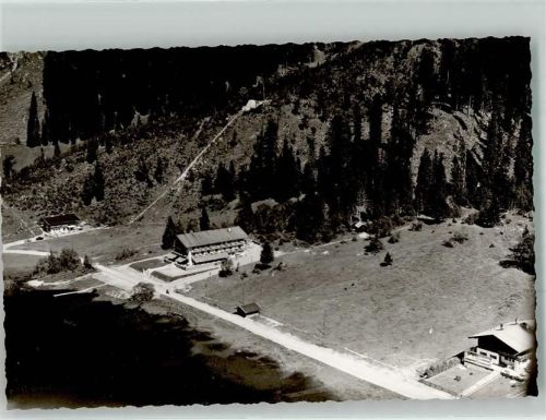 Spitzingsee Fliegeraufnahme vom Hotel Magerhof Foto Original aus Archiv eines Ansichtskartenverlages Ort handschriftlich
