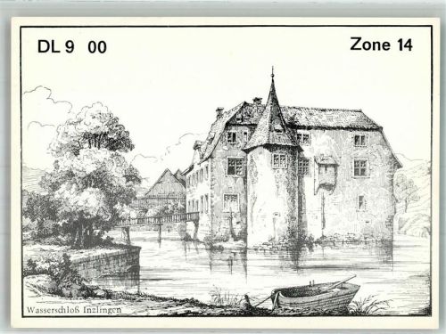 Inzlingen QSL Funkfrequenzkarte Wasserschloss Inzlingen DL900