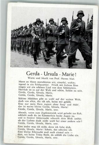 Text des Liedes Gerda-Ursula-Marie von Herms Niel Verlag Robert Franke 91
