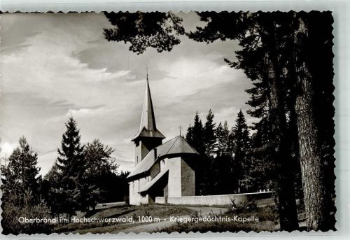 79871 W7821 Oberbränd Foto AK Kriegerdenkmal Kriegergedächtnis-Kapelle