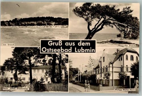 Lubmin Heim-Adolf-Diesterweg Philipp-Müller-Heim Strandansichten Windflüchter VEB Bild und Heimat