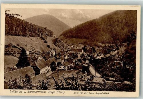 Zorge 1935 Panorama des Ortes mit dem Glockenhaus