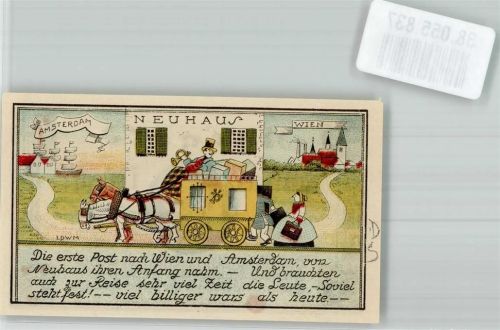 Schloß Neuhaus 50 Pfennig Postkutsche