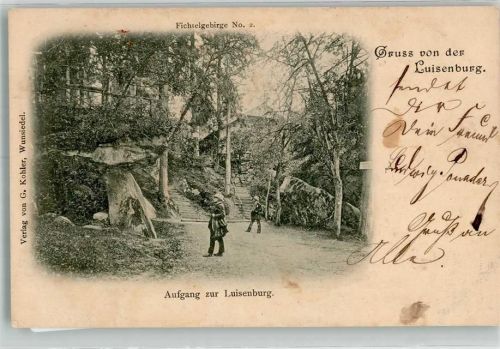 Luisenburg 1903 Treppe zur Luisenburg