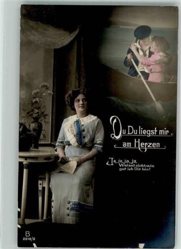 1913 Soldaten Militär Matrosenliebe Marine WK I Maschinenstempel