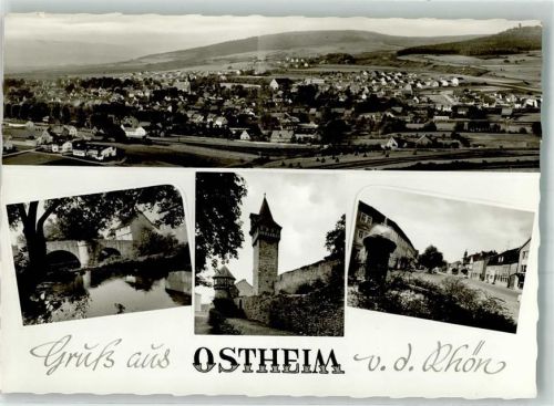 Ostheim Panorama des Ortes Torbrücke Kirchenburg