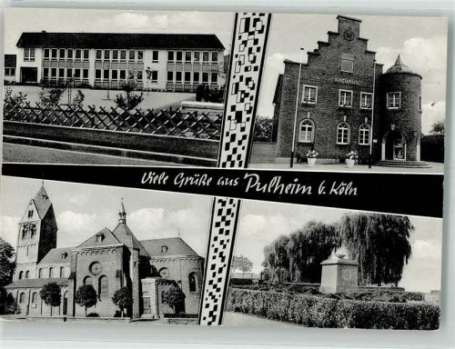 Pulheim Rathaus Denkmal Schule Kath. Kirche