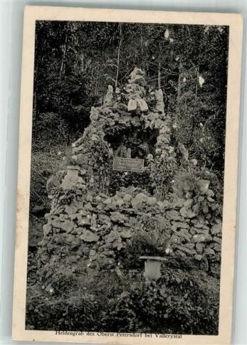 Troisfontaines 1917 Grab von Oberst Petersdorf bei Vallerystal Feldpost WK I