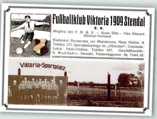Stendal Sportplatz Fußballklub Viktoria 1909