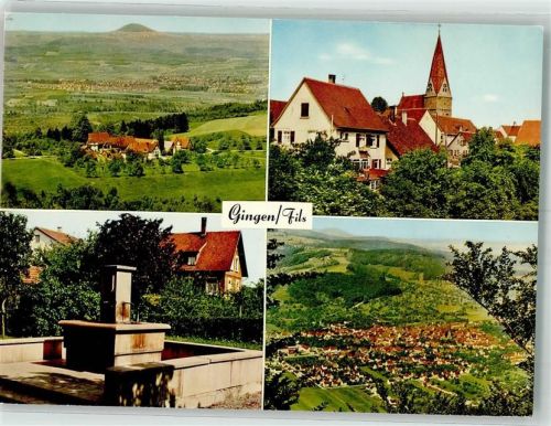 Gingen Kirche Brunnen Fliegeraufnahme