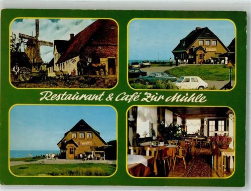 Munkmarsch Gasthaus Cafe zur Mühle Auto Windmühle Sylt