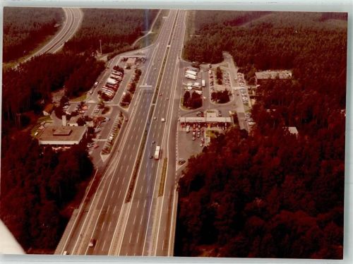 Feucht Fliegeraufnahme BAB Raststätte Foto Original aus Archiv eines Ansichtskartenverlages