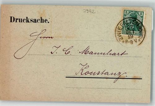 Zwiefalten 1919 Fabrk J.A. Schwarz Geschäftskorrespondenz Drucksache