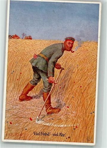 1916 sign. Schulz Herbert Viel Feind viel Ähr Soldat Wohlgemuth u. Lissner No. 1067