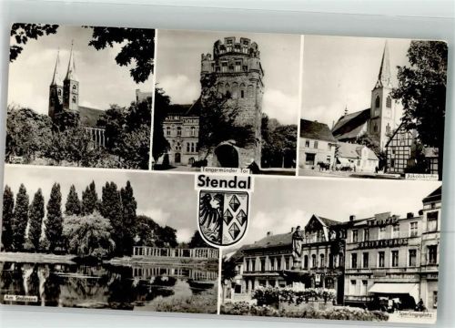 Stendal Dom St. Nikolaus Tangermünder Tor Jakobikirche Stalinsee Sperlingsplatz VEB Bild und Heimat