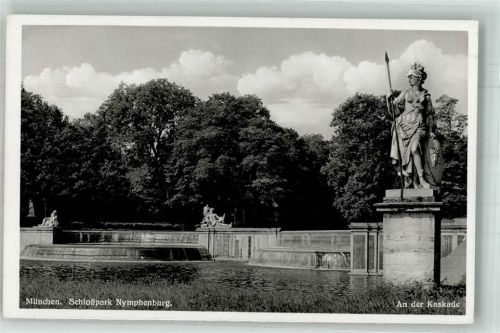 Nymphenburg Kaskade im Schlosspark Nymphenburg Verlag Carl Krueck Nr. 1117