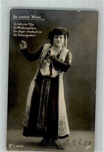 1908 Die lustige Witwe von Franz Lehar GL & Co. Serie 1658/9