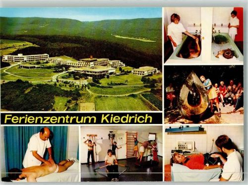 Kiedrich Fliegeraufnahme des Ferienheimes der Urlaubs- und Lohnausgleichskasse der Bauwirtschaft Massage Kuranwendungen
