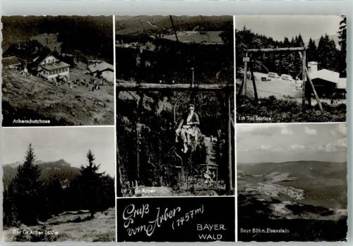 Arberschutzhaus 1961 Hüttenstempel Seilbahn Bayrisch Eisenstein Arber