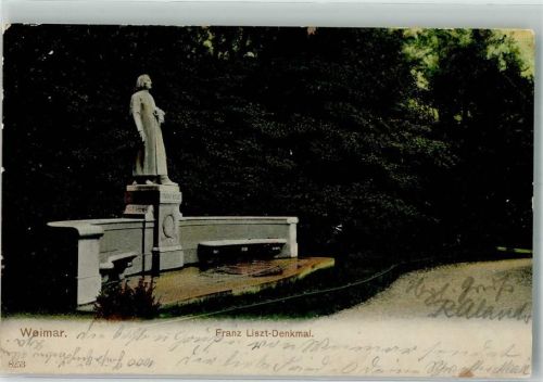 Weimar 1905 Denkmal des Komponisten Reinicke & Rubin 8253