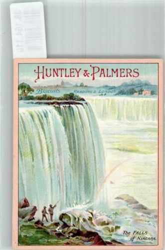 Die Niagarafälle Kanada Informationskarte Werbung Huntley & Palmers Biscuit Manufacturers
