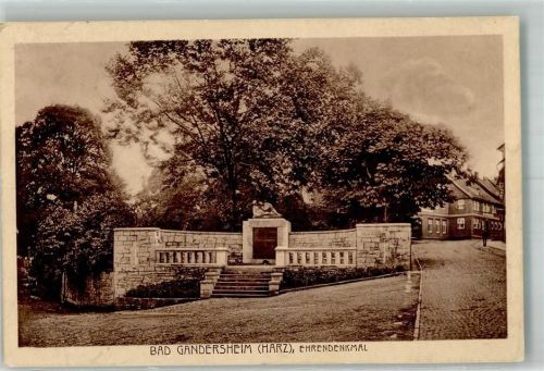 Bad Gandersheim 1942 Kriegerdenkmal Feldpost WK II Reserve-Lazarett