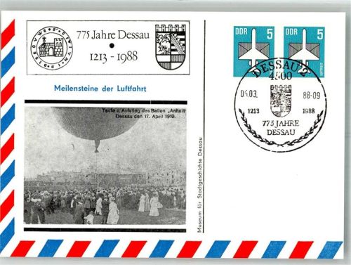 Dessau 1988 Meilensteine der Luftfahrt 775 Jahre Dessau