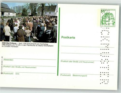 Pömbsen Kreuztracht am Karfreitag Druckmuster
