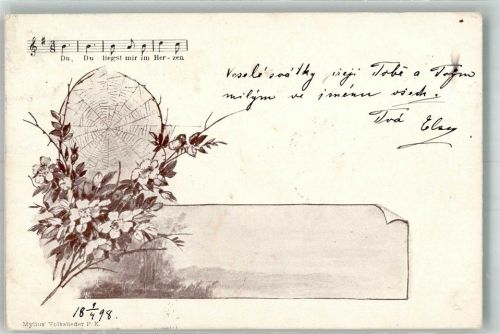 1898 Du, du liegst mir am Herzen Mylius Volksliederkarte