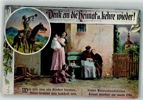 Familie Soldat zu Pferd Trompete