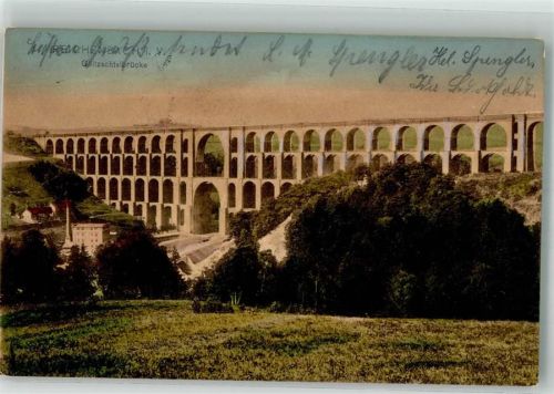 Mylau 1906 Göltzschtalbrücke