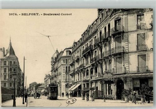 Belfort Hotel Straßenbahn Boulevard Carnot