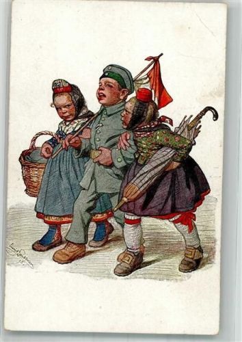 Hessen Tracht Soldat S.B.C. Künstler Postkarte Nr. 18