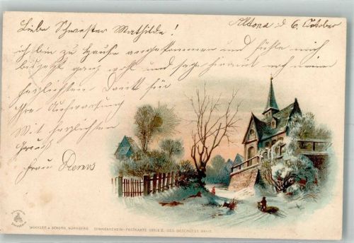 1899 Sonnenschein Postkarte Serie II. Winter