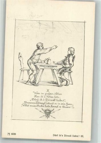 Därf ih`s Dirndl. liabn III. F.A. Ackermann`s Kunstverlag Serie 604 Nr. 6039