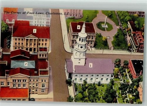 Charleston Foto AK Kirche St. Michaels Postamt Gericht Rathaus