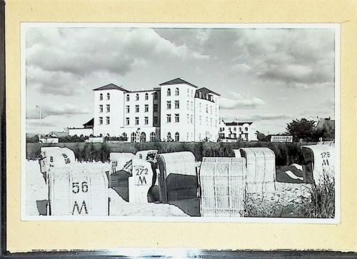 Duhnen Foto montiert auf Karton Jugendherberge Fotograf Otto Schulze